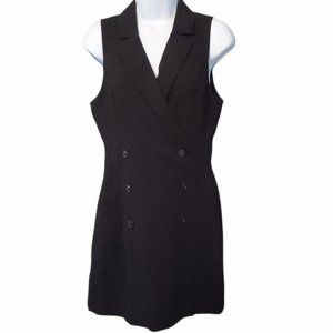 BCBGeneration Black Faux Button Front Shirt Dress   Size 2